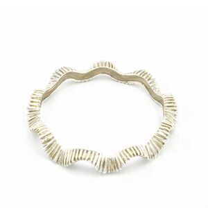 RARE Tiffany & Co Sterling Silver Wavy Bangle Bracelet